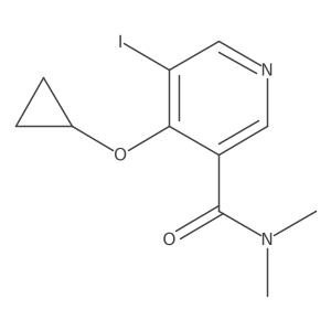 4-Cyclopropoxy-5-iodo-N,N-dimethylnicotinamide结构式