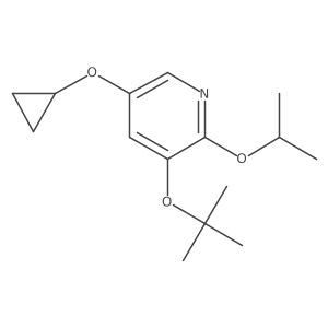 3-Tert-butoxy-5-cyclopropoxy-2-isopropoxypyridine结构式