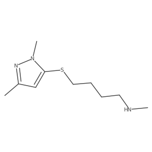 4-[(1,3-Dimethyl-1H-pyrazol-5-yl)thio]-N-methyl-1-butanamine结构式