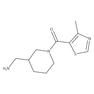 [1-(4-Methyl-1,3-thiazole-5-carbonyl)piperidin-3-yl]methanamine结构式