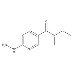 N-Ethyl-6-hydrazinyl-N-methyl-3-pyridinecarboxamide结构式