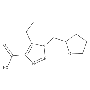 5-Ethyl-1-((tetrahydrofuran-2-yl)methyl)-1h-1,2,3-triazole-4-carboxylic acid结构式