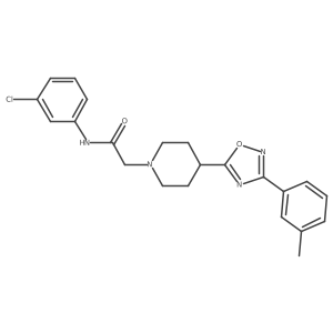N-(3-chlorophenyl)-2-(4-(3-(m-tolyl)-1,2,4-oxadiazol-5-yl)piperidin-1-yl)acetamide Structure