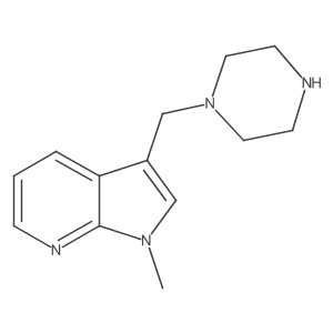 1-({1-methyl-1H-pyrrolo[2,3-b]pyridin-3-yl}methyl)piperazine Structure