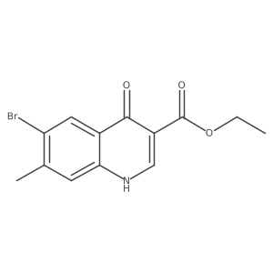 Ethyl 6-bromo-1,4-dihydro-7-methyl-4-oxoquinoline-3-carboxylate Structure