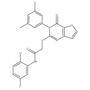 N-(2-chloro-5-fluorophenyl)-2-{[3-(3,5-dimethylphenyl)-4-oxo-3,4-dihydrothieno[3,2-d]pyrimidin-2-yl]sulfanyl}acetamide Structure