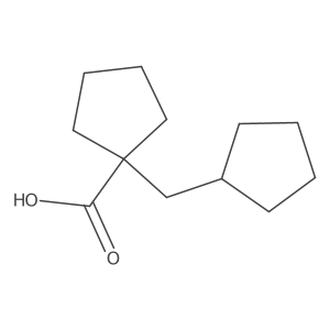 1-(Cyclopentylmethyl)cyclopentanecarboxylic acid结构式