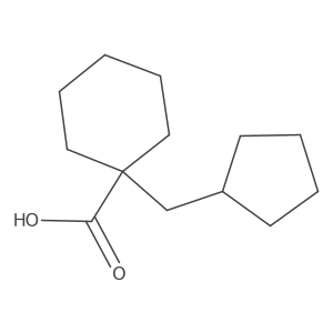 1-(Cyclopentylmethyl)cyclohexanecarboxylic acid结构式