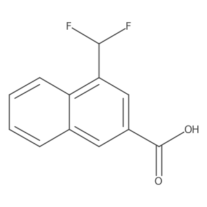 1-(Difluoromethyl)naphthalene-3-carboxylic acid Structure