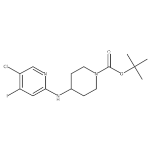 Tert-butyl 4-(5-chloro-4-iodopyridin-2-yl-amino)piperidine-1-carboxylate Structure