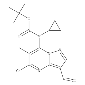 Tert-butyl 5-chloro-3-formyl-6-methylpyrazolo[1,5-a]pyrimidin-7-yl(cyclopropyl)carbamate Structure
