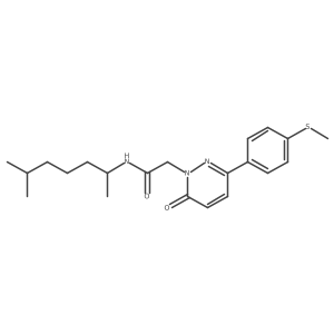 N-(6-methylheptan-2-yl)-2-{3-[4-(methylsulfanyl)phenyl]-6-oxopyridazin-1(6H)-yl}acetamide结构式