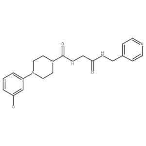 4-(3-chlorophenyl)-N-{2-oxo-2-[(pyridin-4-ylmethyl)amino]ethyl}piperazine-1-carboxamide Structure