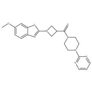 (1-(6-Methoxybenzo[d]thiazol-2-yl)azetidin-3-yl)(4-(pyrimidin-2-yl)piperazin-1-yl)methanone Structure
