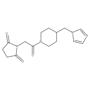 1-(2-(4-((1H-imidazol-1-yl)methyl)piperidin-1-yl)-2-oxoethyl)pyrrolidine-2,5-dione结构式