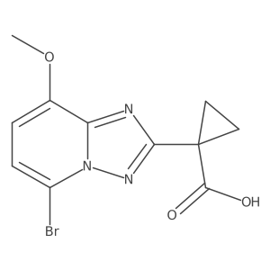 1-(5-Bromo-8-methoxy-[1,2,4]triazolo[1,5-a]pyridin-2-yl)cyclopropane-1-carboxylic acid结构式