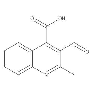 3-Formyl-2-methylquinoline-4-carboxylic acid结构式