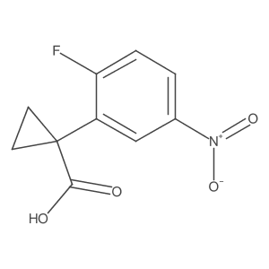 1-(2-Fluoro-5-nitrophenyl)cyclopropane-1-carboxylic acid结构式
