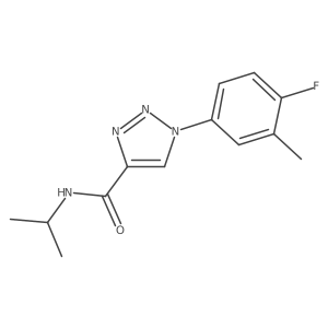 1-(4-fluoro-3-methylphenyl)-N-(propan-2-yl)-1H-1,2,3-triazole-4-carboxamide结构式
