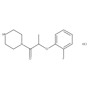 2-(2-Fluorophenoxy)-1-(piperazin-1-yl)propan-1-one hydrochloride Structure