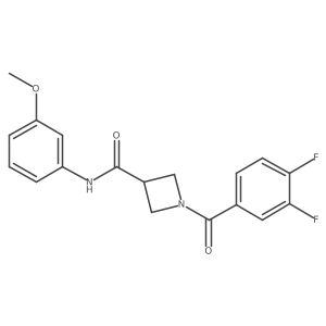 1-(3,4-difluorobenzoyl)-N-(3-methoxyphenyl)azetidine-3-carboxamide结构式