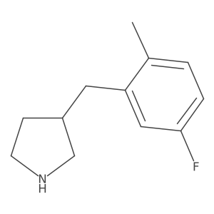 3-[(5-Fluoro-2-methylphenyl)methyl]pyrrolidine结构式