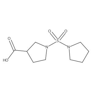 1-(Pyrrolidine-1-sulfonyl)pyrrolidine-3-carboxylic acid结构式