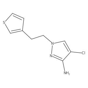 4-chloro-1-[2-(thiophen-3-yl)ethyl]-1H-pyrazol-3-amine结构式