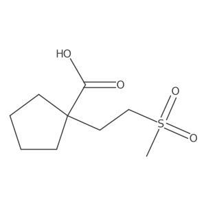 1-(2-(Methylsulfonyl)ethyl)cyclopentane-1-carboxylic acid Structure