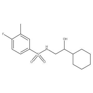 N-(2-cyclohexyl-2-hydroxyethyl)-4-fluoro-3-methylbenzenesulfonamide Structure