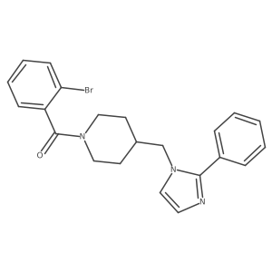 (2-bromophenyl)(4-((2-phenyl-1H-imidazol-1-yl)methyl)piperidin-1-yl)methanone Structure