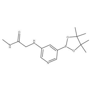 N-methyl-2-[[5-(4,4,5,5-tetramethyl-1,3,2-dioxaborolan-2-yl)pyridin-3-yl]amino]acetamide Structure