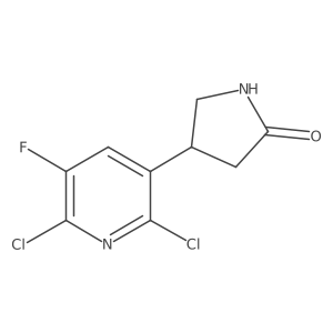 4-(2,6-Dichloro-5-fluoropyridin-3-yl)pyrrolidin-2-one结构式