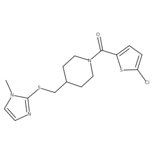 (5-chlorothiophen-2-yl)(4-(((1-methyl-1H-imidazol-2-yl)thio)methyl)piperidin-1-yl)methanone Structure