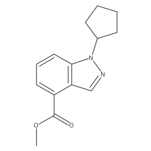 1-Cyclopentyl-1H-indazole-4-carboxylic acid methyl ester结构式
