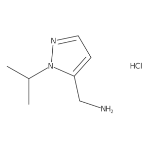 (1-Isopropyl-1H-pyrazol-5-yl)methanamine hydrochloride结构式