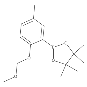 2-(2-(Methoxymethoxy)-5-methylphenyl)-4,4,5,5-tetramethyl-1,3,2-dioxaborolane结构式
