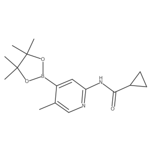 N-[5-methyl-4-(4,4,5,5-tetramethyl-1,3,2-dioxaborolan-2-yl)pyridin-2-yl]cyclopropanecarboxamide结构式