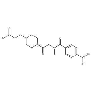 2-[[1-[2-[[4-(Aminoiminomethyl)benzoyl]methylamino]acetyl]-4-piperidinyl]oxy]acetic acid Structure