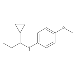 N-(1-cyclopropylpropyl)-4-methoxyaniline Structure