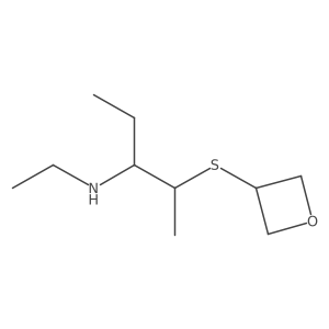 Ethyl[2-(oxetan-3-ylsulfanyl)pentan-3-yl]amine Structure
