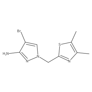 4-bromo-1-[(dimethyl-1,3-thiazol-2-yl)methyl]-1H-pyrazol-3-amine结构式