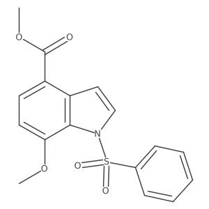1-benzenesulfonyl-7-methoxy-1H-indole-4-carboxylic acid methyl ester结构式