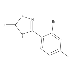 3-(2-Bromo-4-methylphenyl)-1,2,4-oxadiazol-5(2H)-one结构式