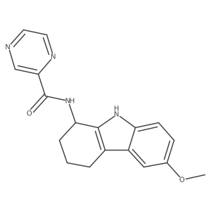N-(6-methoxy-2,3,4,9-tetrahydro-1H-carbazol-1-yl)pyrazine-2-carboxamide Structure