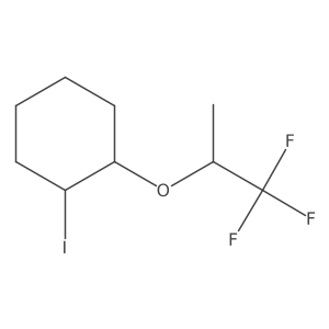 1-Iodo-2-[(1,1,1-trifluoropropan-2-yl)oxy]cyclohexane结构式