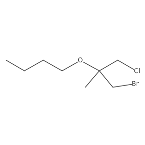 1-[(1-Bromo-3-chloro-2-methylpropan-2-yl)oxy]butane Structure