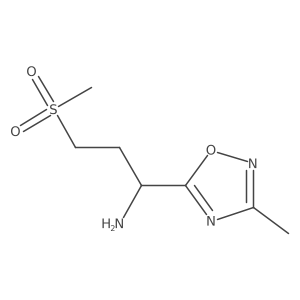 1-(3-Methyl-1,2,4-oxadiazol-5-yl)-3-(methylsulfonyl)propan-1-amine Structure