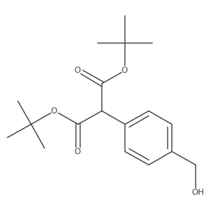 2-[4-(Hydroxymethyl)phenyl]propanedioic acid 1,3-bis(1,1-dimethylethyl) ester Structure
