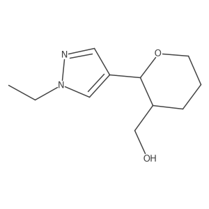 [2-(1-ethyl-1H-pyrazol-4-yl)oxan-3-yl]methanol结构式